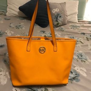 Michael Kors tote bag mustard yellow orange purse